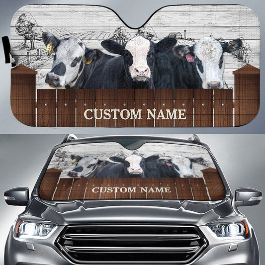 Uni Black Baldy Farming Custom Name 3D Sun Shade