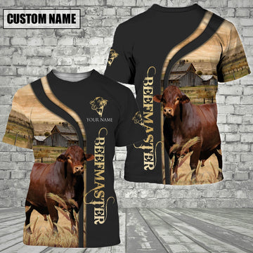 Uni Customized Name Name Beefmaster On The Farm 3D T - Shirt 2023