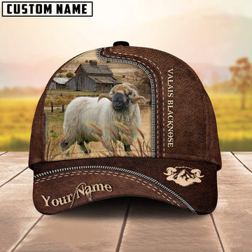 Uni Valais Blacknose Customized Name Leather Pattern Cap