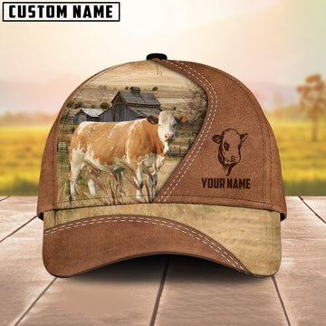 Uni Simmental Customized Name Brown Cap