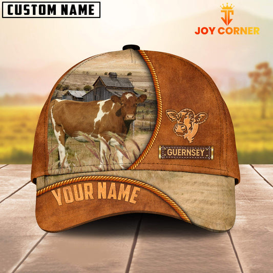 Uni Custom Name Guernsey Leather Pattern Cap