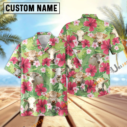 Uni Charolais Green Summer Hawaiian Shirt