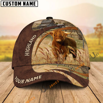 Uni Highland Brown Premium Customized Name Cap