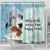 Uni Brahman Dirty Boots, Messy Hair, Happy Heart  3D Shower Curtain