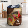 Uni Rooster Custom Name Laundry Basket