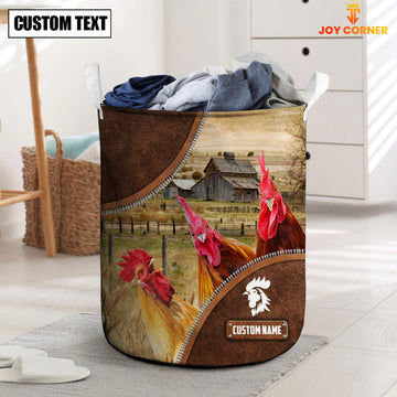 Uni Rooster Custom Name Laundry Basket