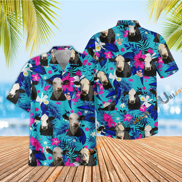 Uni Black Baldy Cool Flower Color Hawaiian Shirt