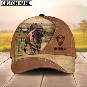 Uni Bison Customized Name Brown Cap