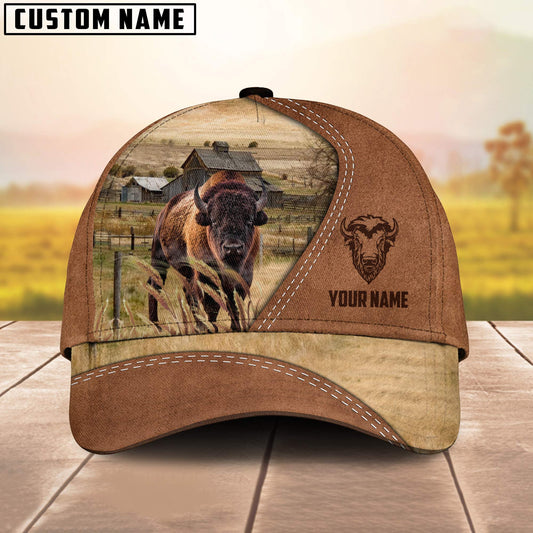 Uni Bison Customized Name Brown Cap