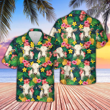 Uni Charolais Summer Pattern 3D Hawaiian Shirt