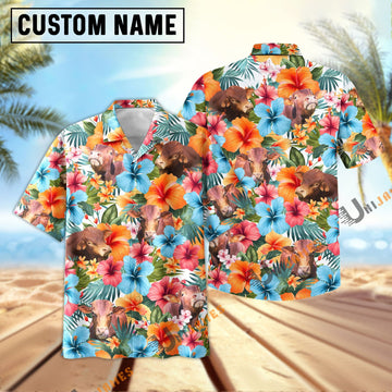 Uni Beefmaster Blue Colorful Summer Pattern Hawaiian Shirt