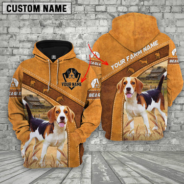 Uni Beagle Custom Name Printed 3D Hoodie