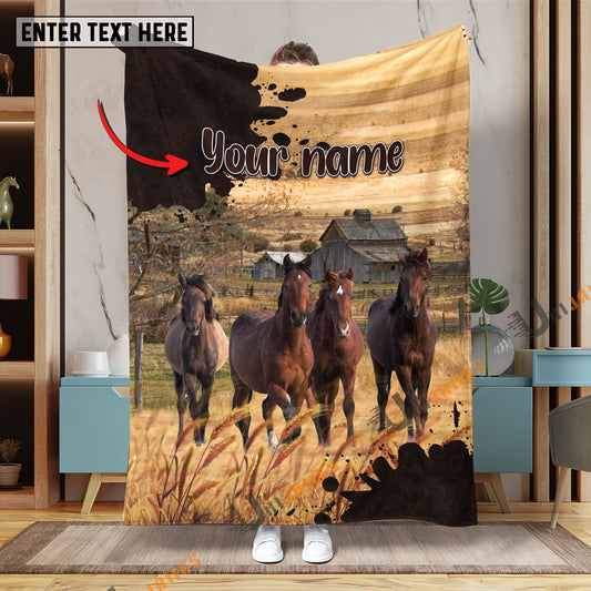 Uni Personalized Name Diligent Horse Blanket