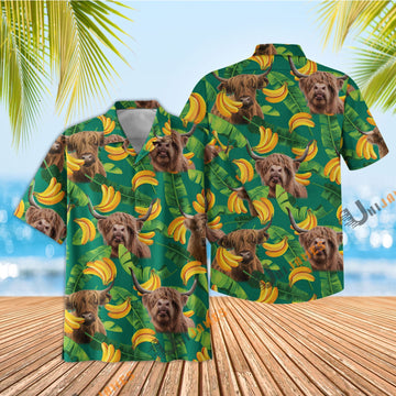 Uni Highland Banana Green Summer Hawaiian Shirt