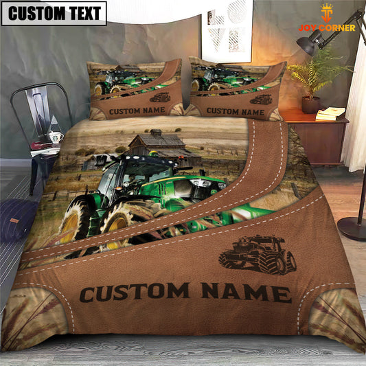 Uni Custom Name Tractor On Farm Bedding Set