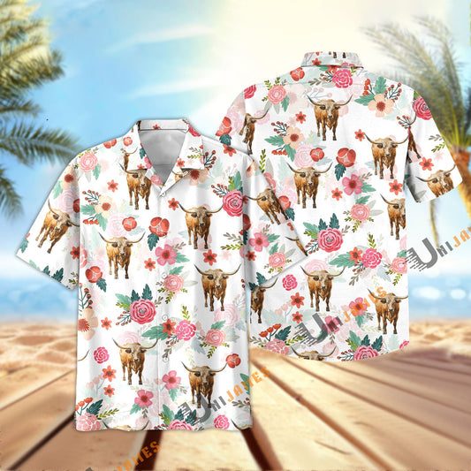 Uni Texas Longhorn Fresh Summer 3D Hawaiian Shirt