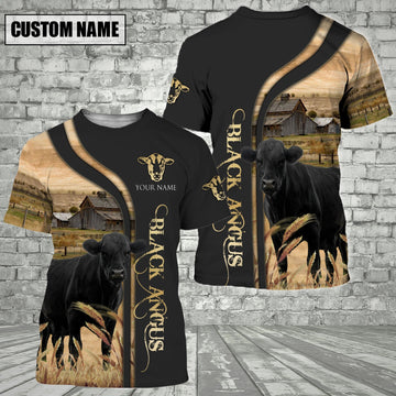Uni Customized Name Name Angus On The Farm 3D T - Shirt 2023