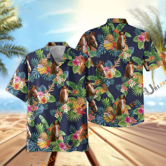 Uni Horse Fruit Summer Hawaiian Shirt