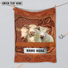 Uni Charolais Cattle Farming Life Personalized Name Blanket