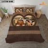 Uni Texas Longhorn In Heart Custom Name Bedding Set