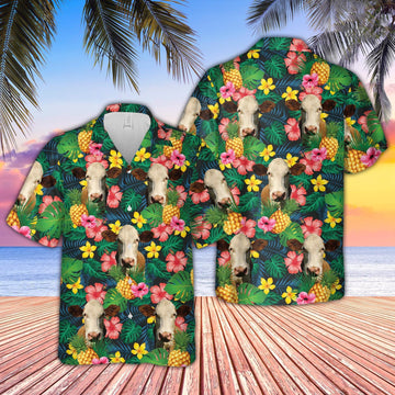 Uni Simmental Summer Pattern 3D Hawaiian Shirt