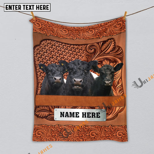Uni Belted Galloway Farming Life Personalized Name Blanket