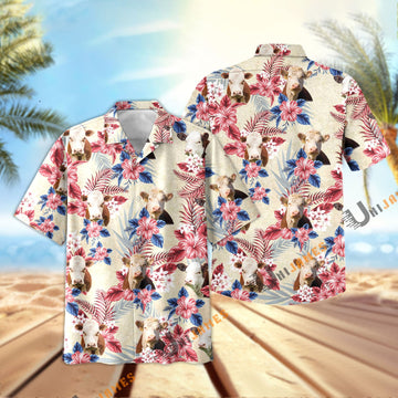 Uni Hereford Flowers Cool Summer Pattern Hawaiian Shirt