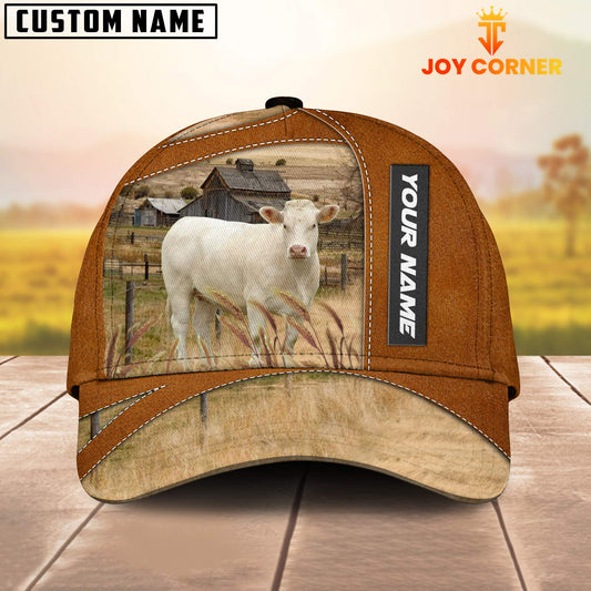 Uni Charolais No Horn Customized Name Brown Cap