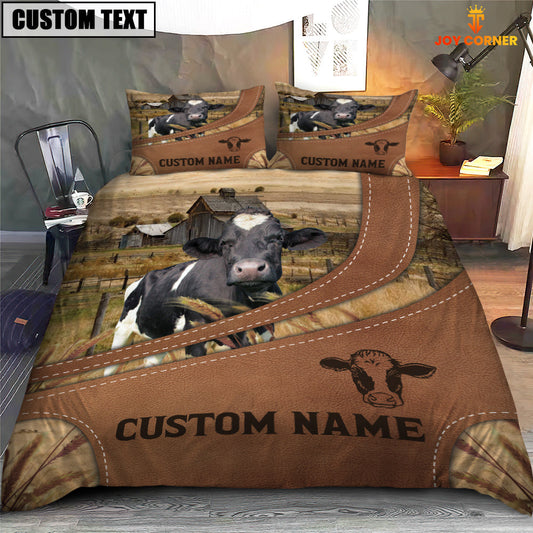 Uni Custom Name Holstein On Farm Bedding Set