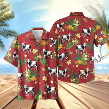 Uni Brahman Vintage Red Summer Hawaiian Shirt