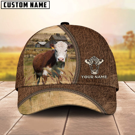 Uni Hereford Farming Personalized Name Cap