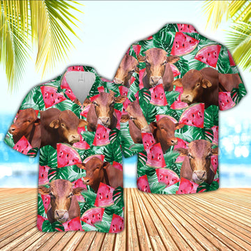 Unique Beefmaster Watermelon 3D Hawaiian Shirt