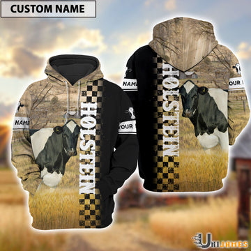 Uni Personalized Name Holstein Day & Night On The Farm 3D Hoodie