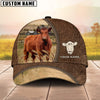 Uni Red Angus Farming Personalized Name Cap