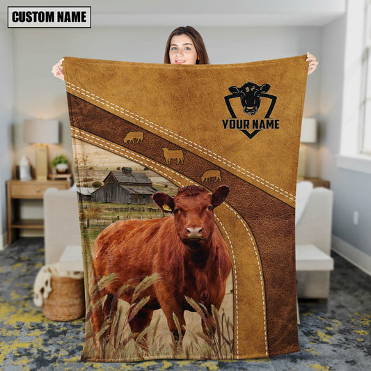 Uni Red Angus Custom Name Blanket Collection