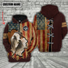 Uni Brahman US Flag Retro Personalized 3D Hoodie