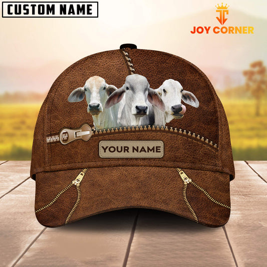 Uni Brahman Cattle Zipper Pattern Customized Name Cap