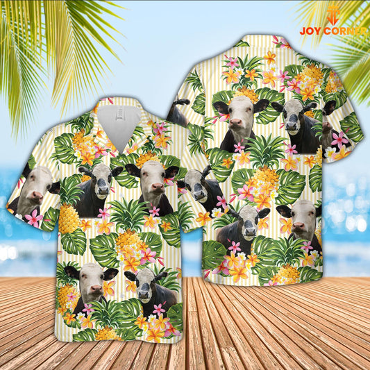 Uni Black Baldy Pineapple Pattern Hawaiian Shirt