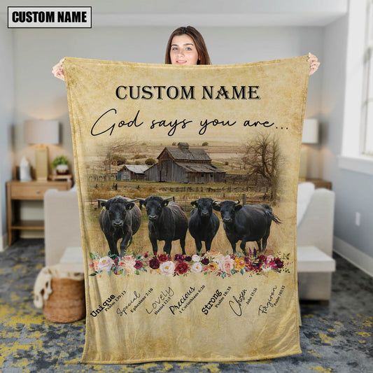 God Says You Are - Uni Personalized Name Dexter Blanket