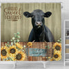 Uni Black Angus Hello Sweet Cheeks 3D Shower Curtain