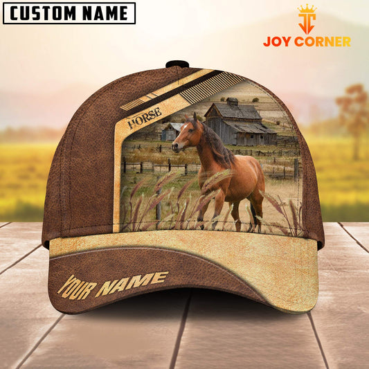 Uni Horse Customized Name Brown Farm Cap