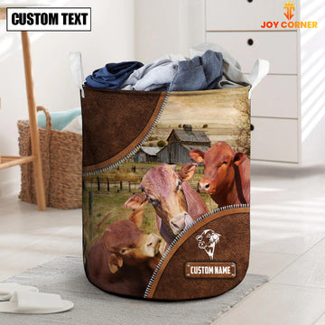 Uni Beefmaster Cow Custom Name Laundry Basket