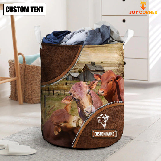 Uni Beefmaster Cow Custom Name Laundry Basket