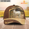 Uni Charolais No Horn Customized Name Brown Farm Cap