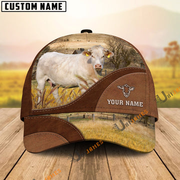 Uni Charolais Farm Living Pattern Customized Name Cap