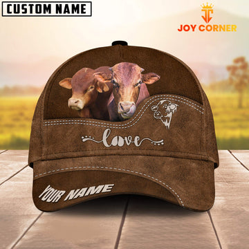 Uni Beefmaster Love Leather Pattern Customized Name Cap