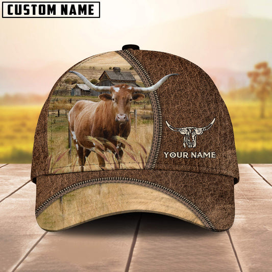 Uni Texas Longhorn Farming Personalized Name Cap