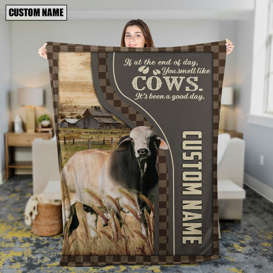 Uni Personalized Name Brahman A Good Day Blanket