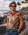 UNIJAMES COMPASS OCEAN HAWAIIAN SHIRT