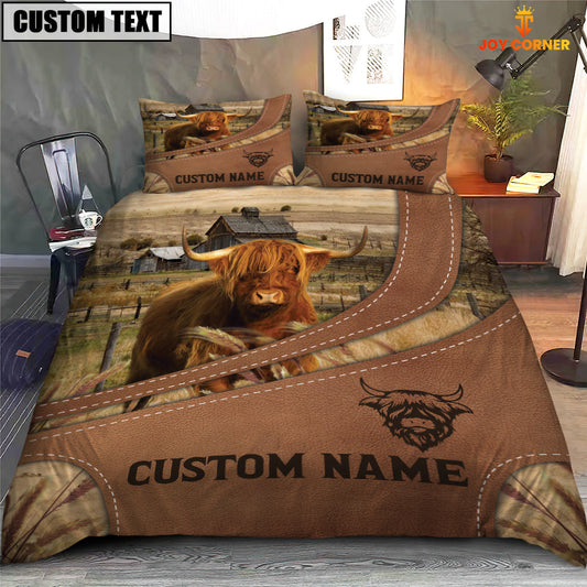 Uni Custom Name Highland On Farm Bedding Set